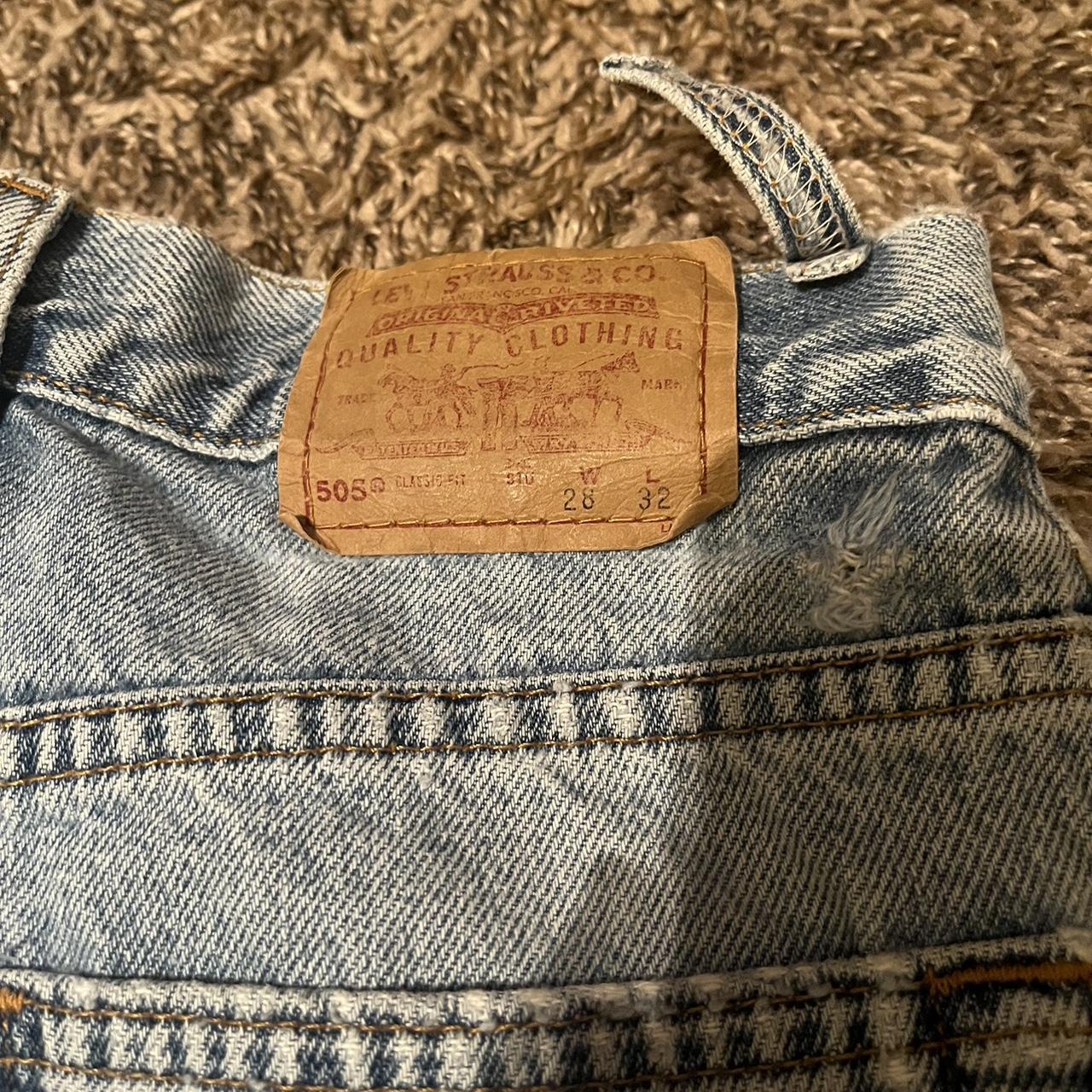 Vintage distressed Levi's 505 jeans originally... - Depop