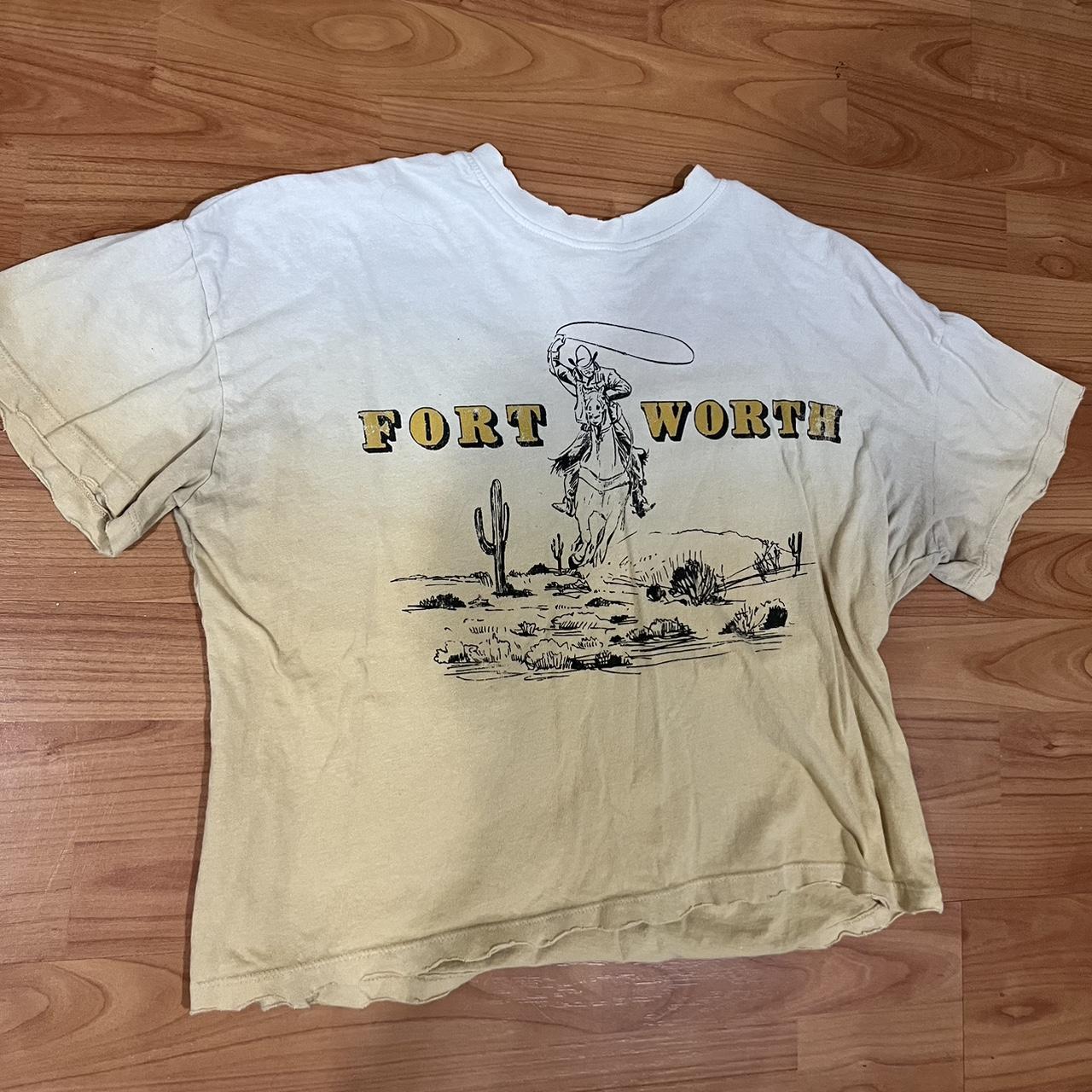 Fort Worth T shirt. Has some staining- see photos.... - Depop