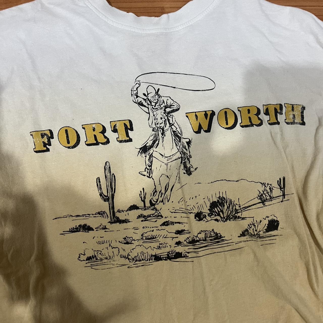 Fort Worth T shirt. Has some staining- see photos.... - Depop