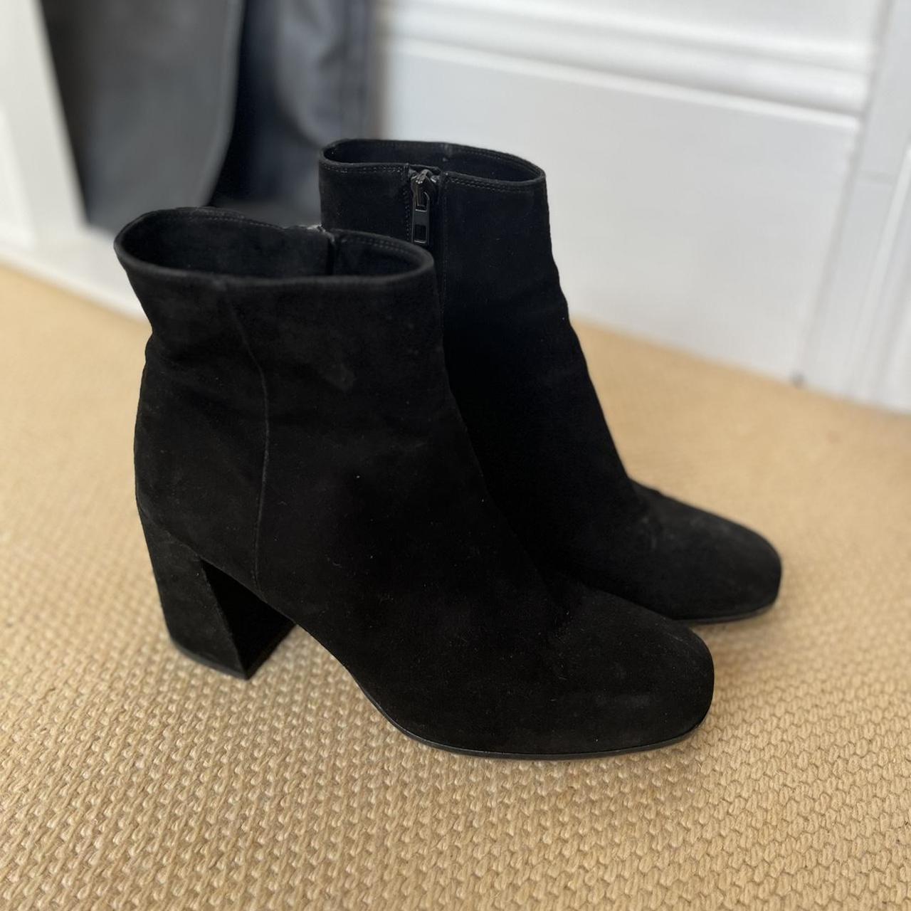 Vince Highbury black outlet suede ankle boots