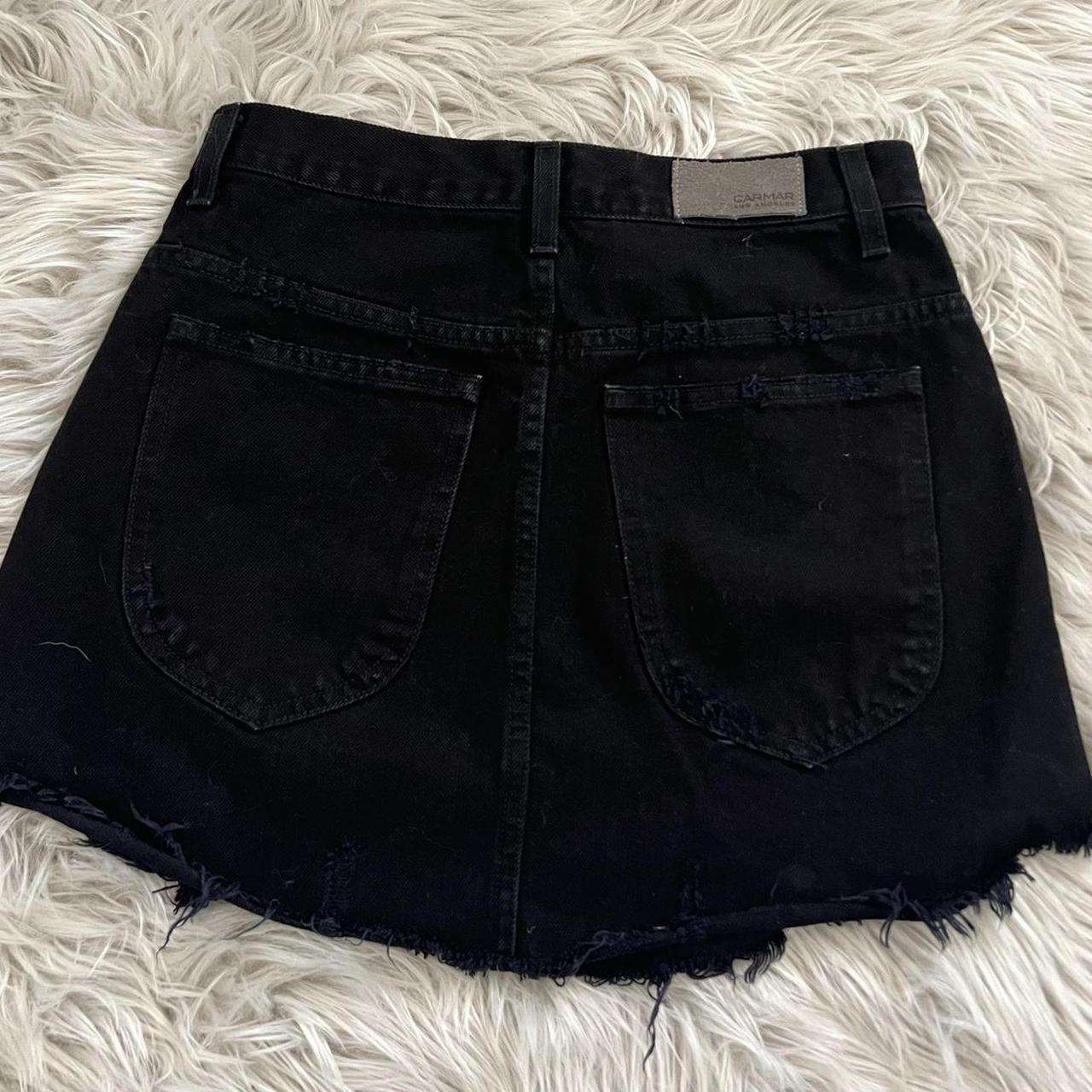 LF CARMAR BLACK DENIM SKIRT size 26 front Depop