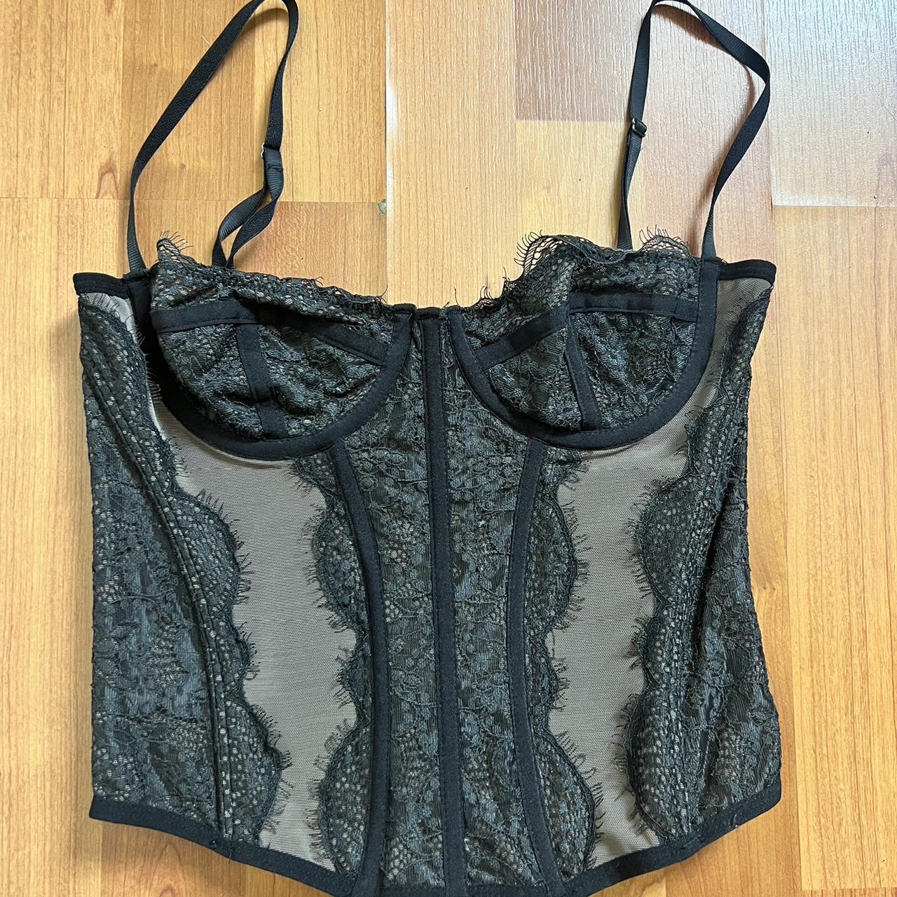 Urban outfitter black corset out from under Size... - Depop