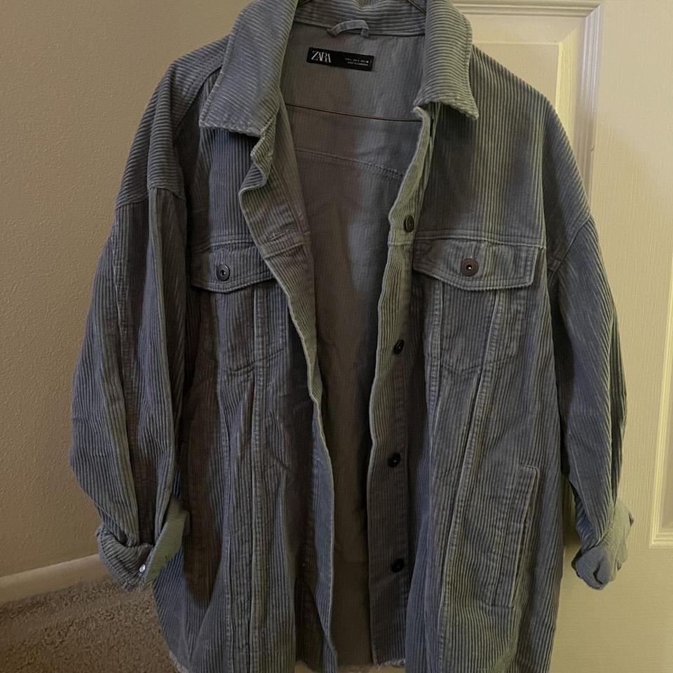 Zara blue cheap corduroy jacket