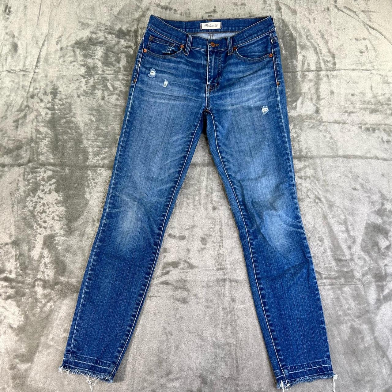 Madewell Distressed 9” High buy Rise Skinny Jeans Medium Blue Sz 27