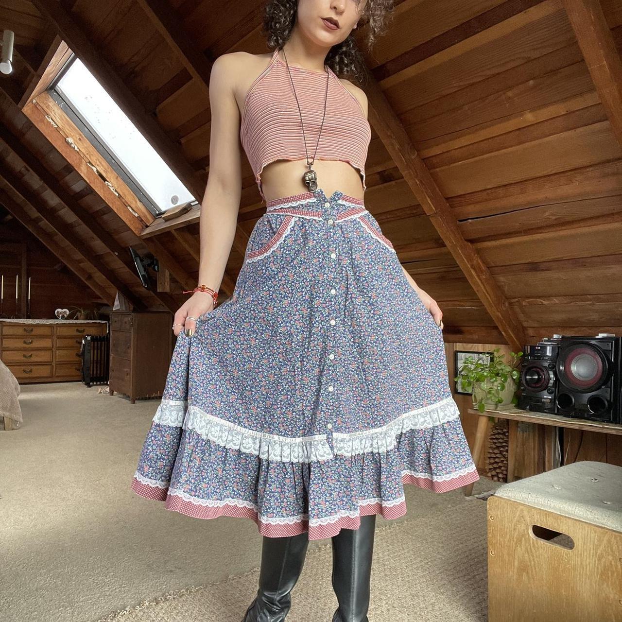 bohemianseoul NEEDLEPOINT SKIRT - スカート