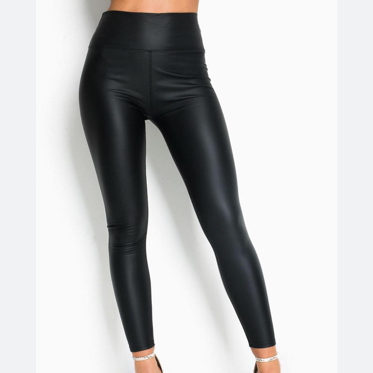 Daysie soft black leather leggings £12.50 Size... Depop