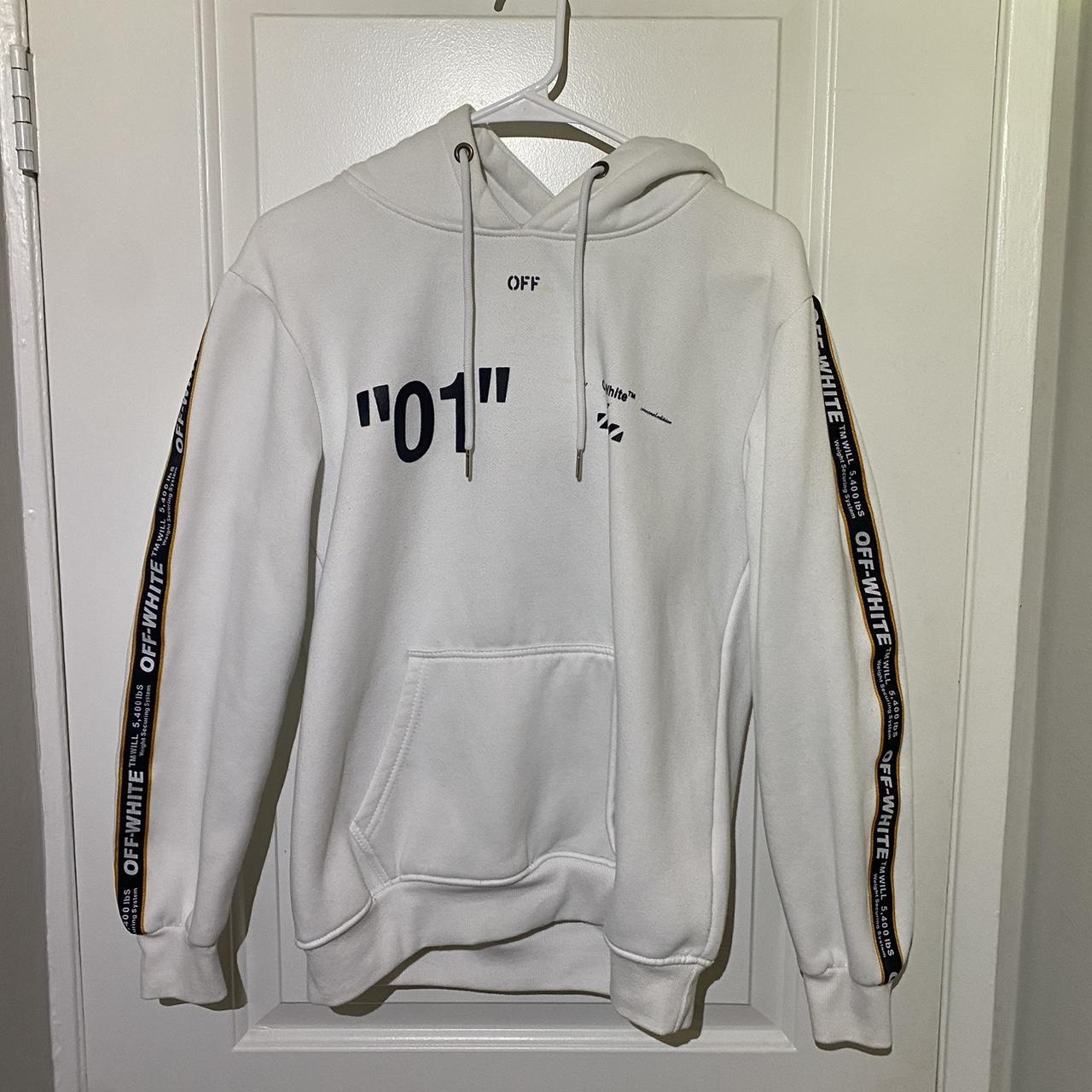 Off white hoodie tag best sale