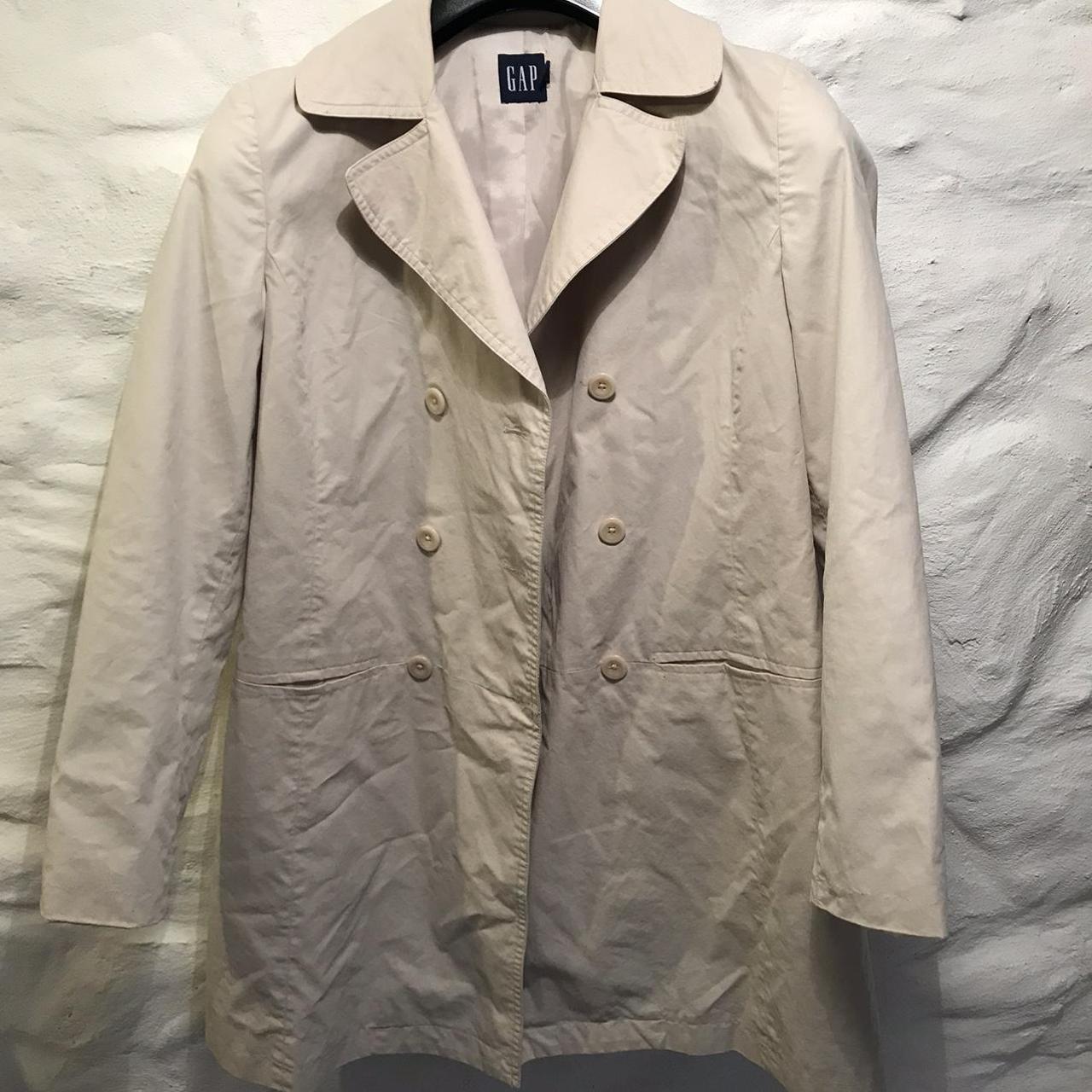 GAP trench coat in light cream / beige / sand / tan... - Depop