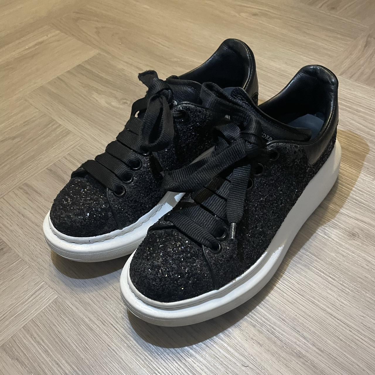 sparkly black alexander mcqueen's
