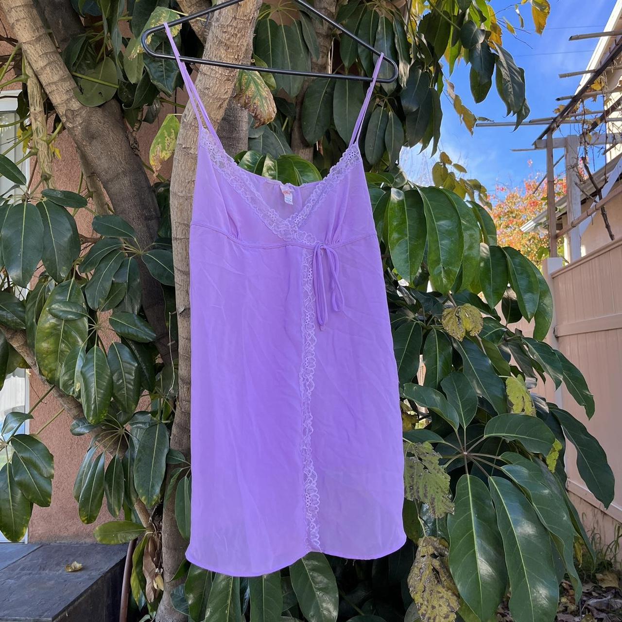 Victoria's Secret lingerie purple sheer slip with a... - Depop