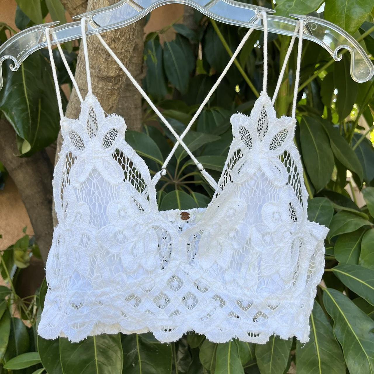 FREE PEOPLE Mika Lace Bralette Triangle Wireless - Depop