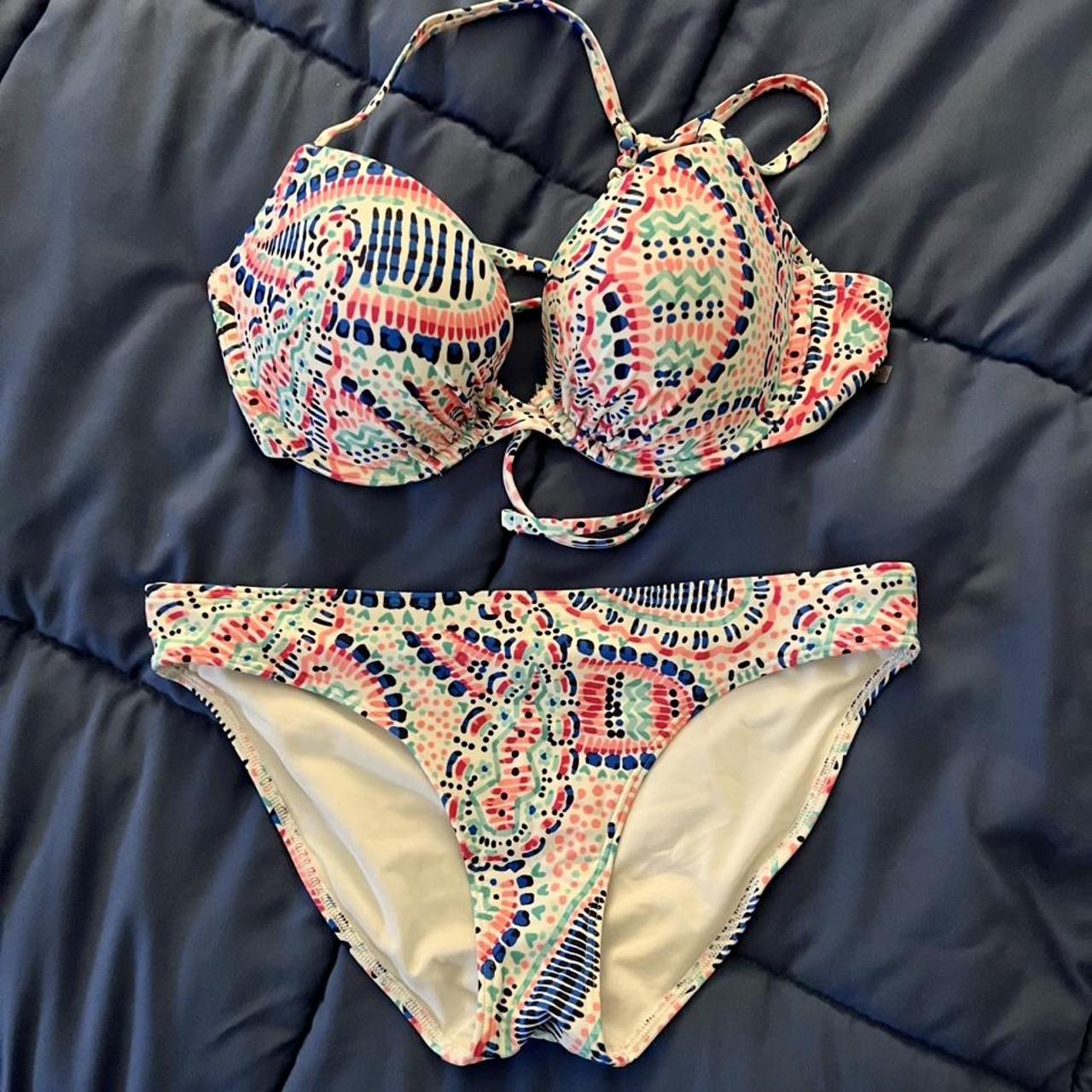 Aerie Bikini Set - Fun bright abstract splash... - Depop