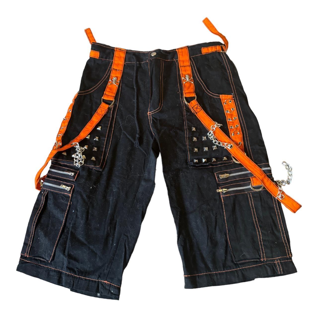 tripp nyc black/orange lock up pant. lightly worn. | Depop tripp nyc black/orange lock up pant. lightly worn. | Depop