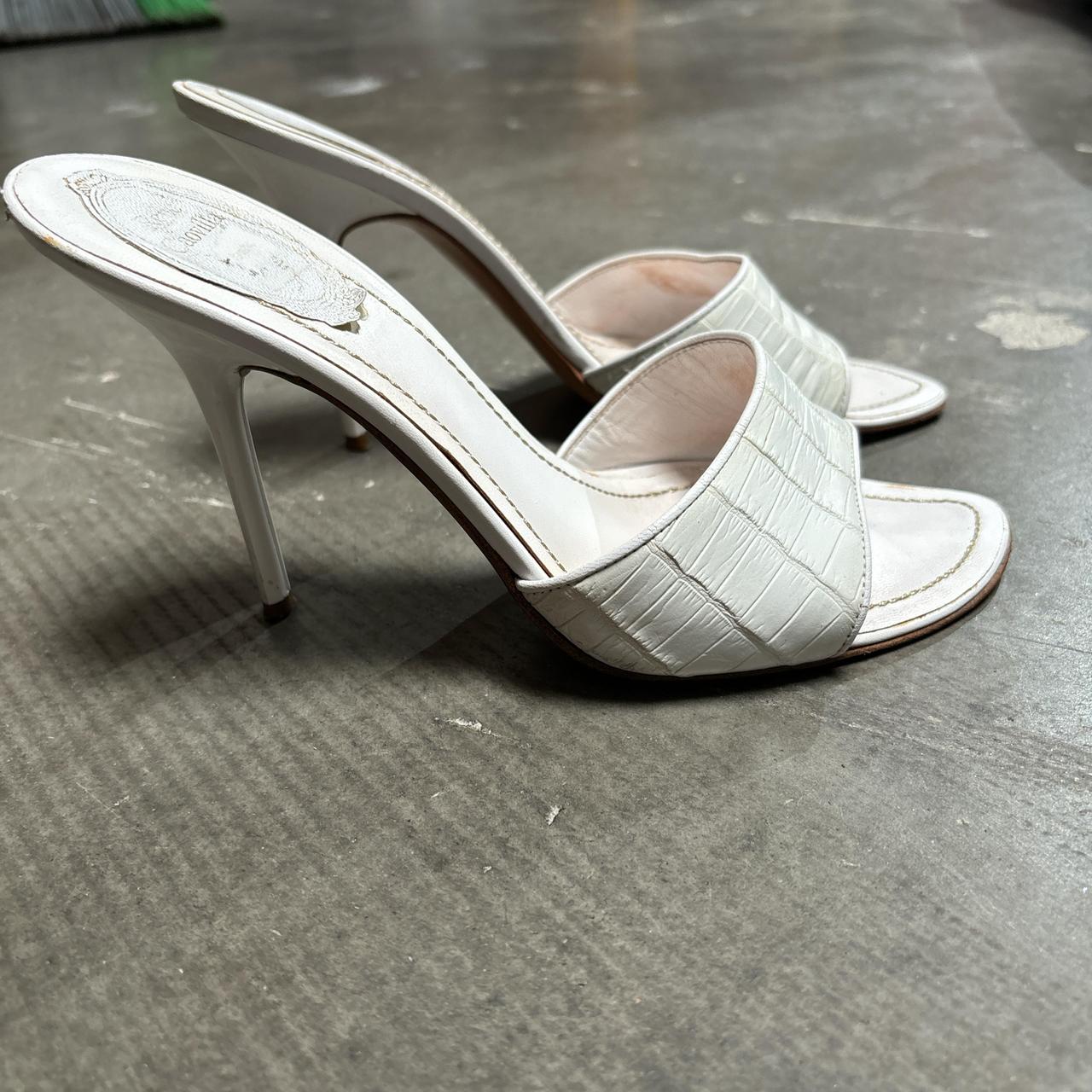 White vintage rene caovilla heels - Depop