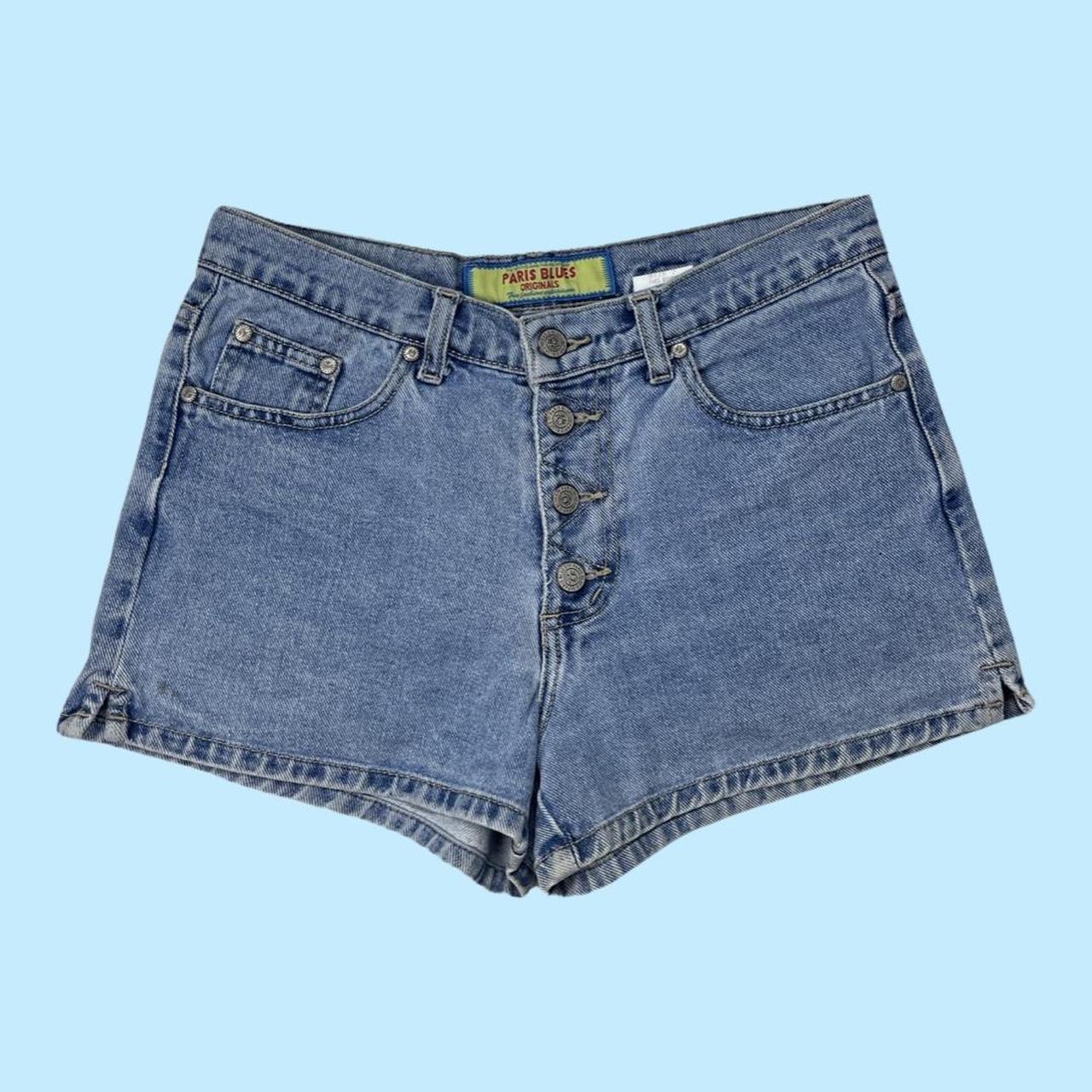 Vintage Paris Blues Exposed Fly Button Shorts Size Depop