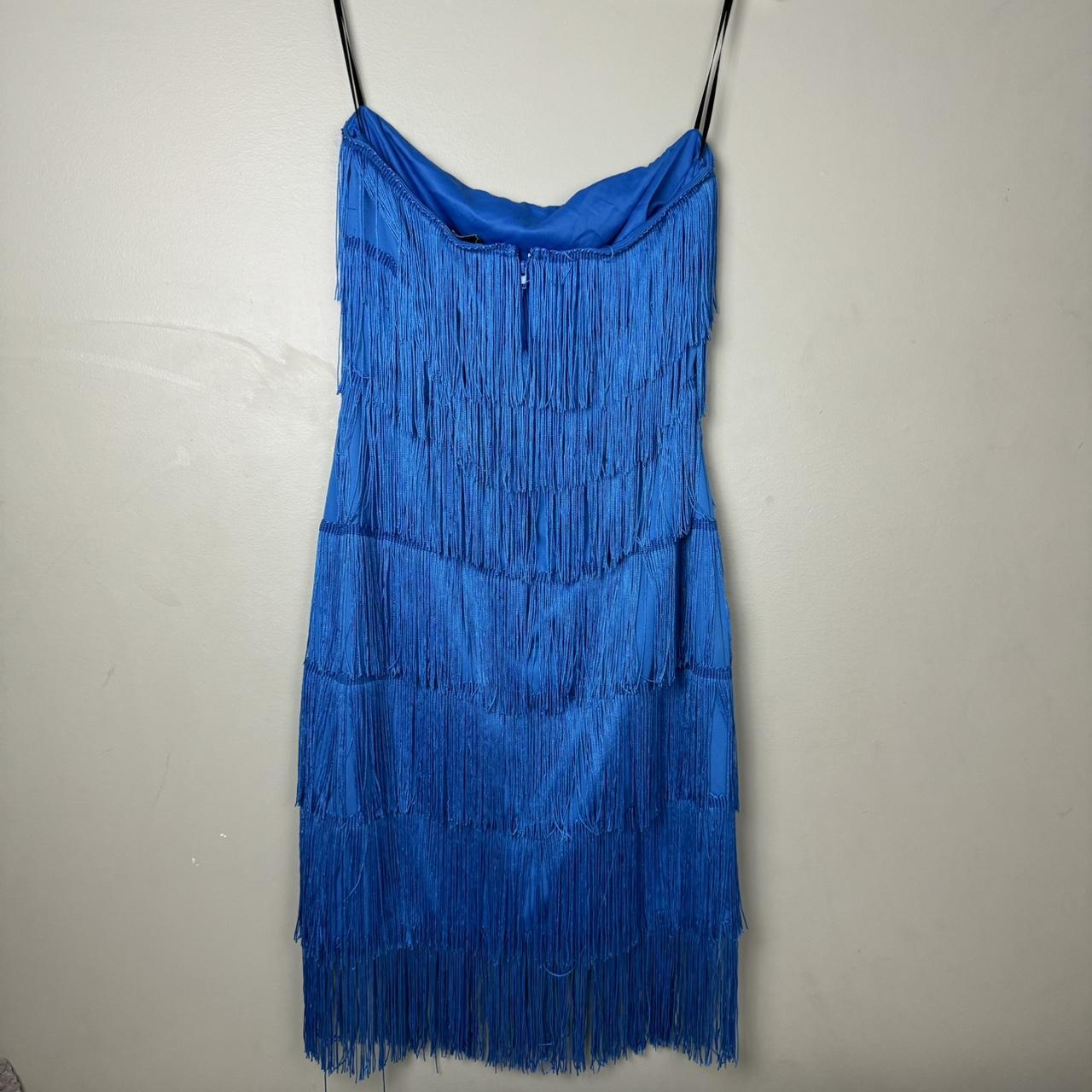 Fashion Nova blue flapper dress