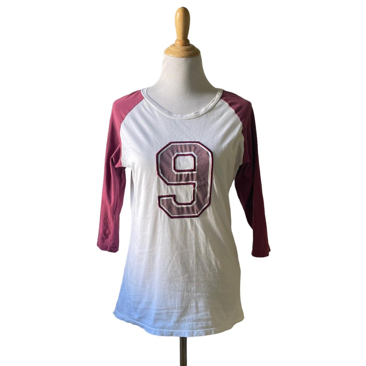 Women's Maroon Baseball Jersey Shirt