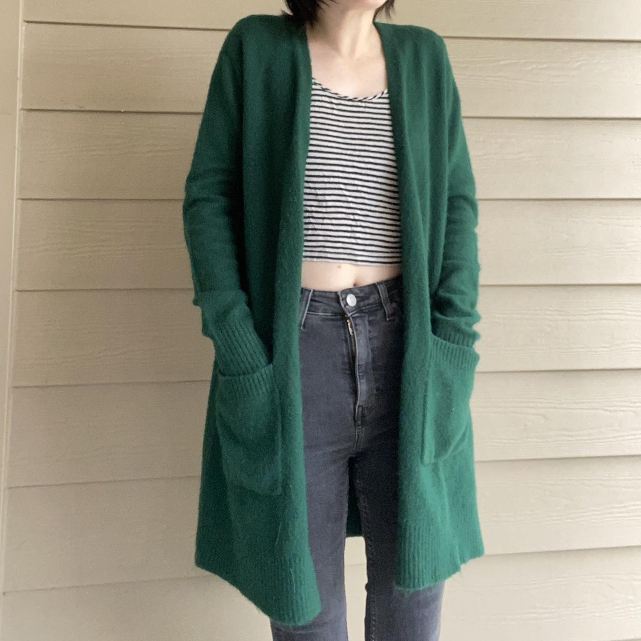 A New Day forest green long cardigan sweater