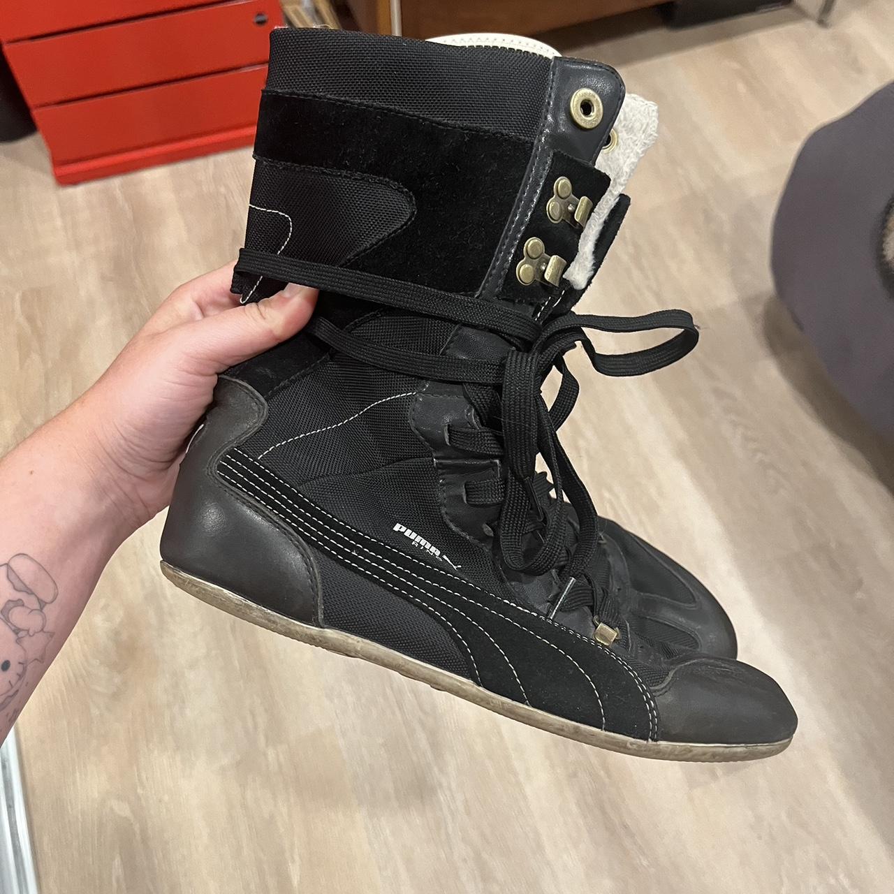 Puma Women's Black Trainers Depop