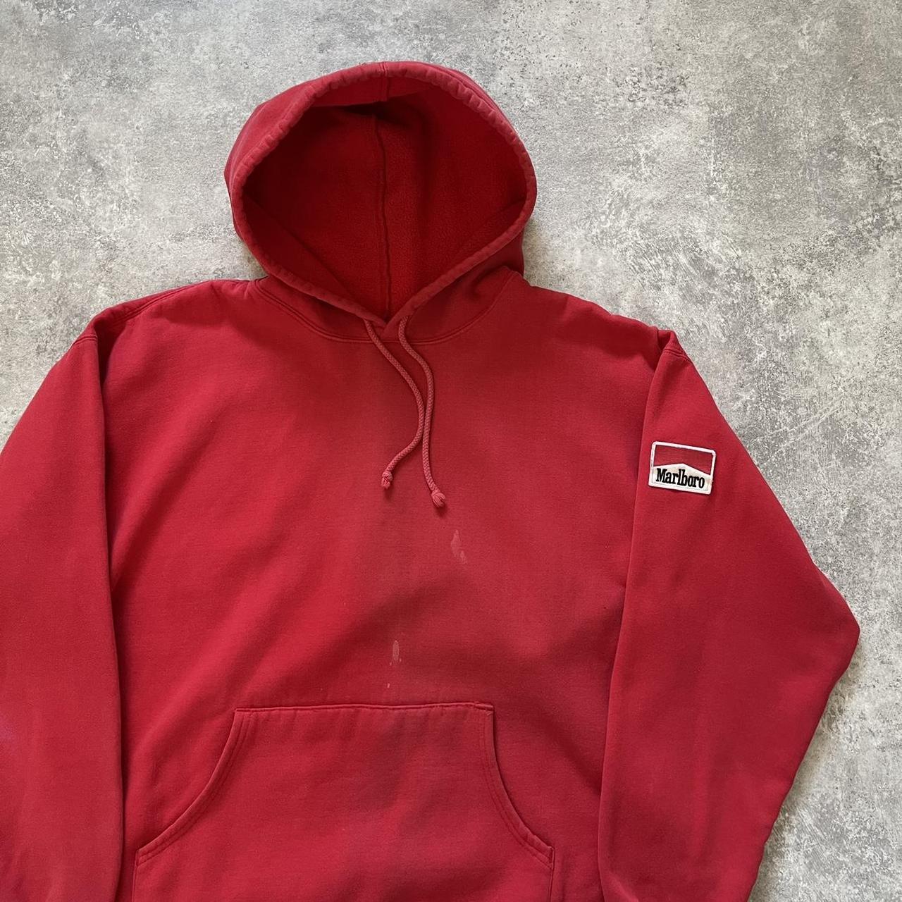 vintage 90s marlboro hoodie. has a few white marks... - Depop