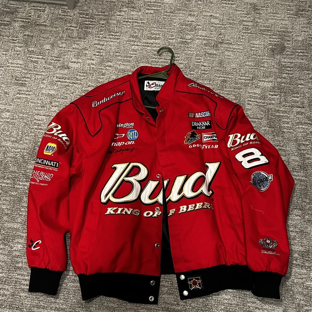 Vintage NASCAR Budweiser jacket. Great stitching and... - Depop