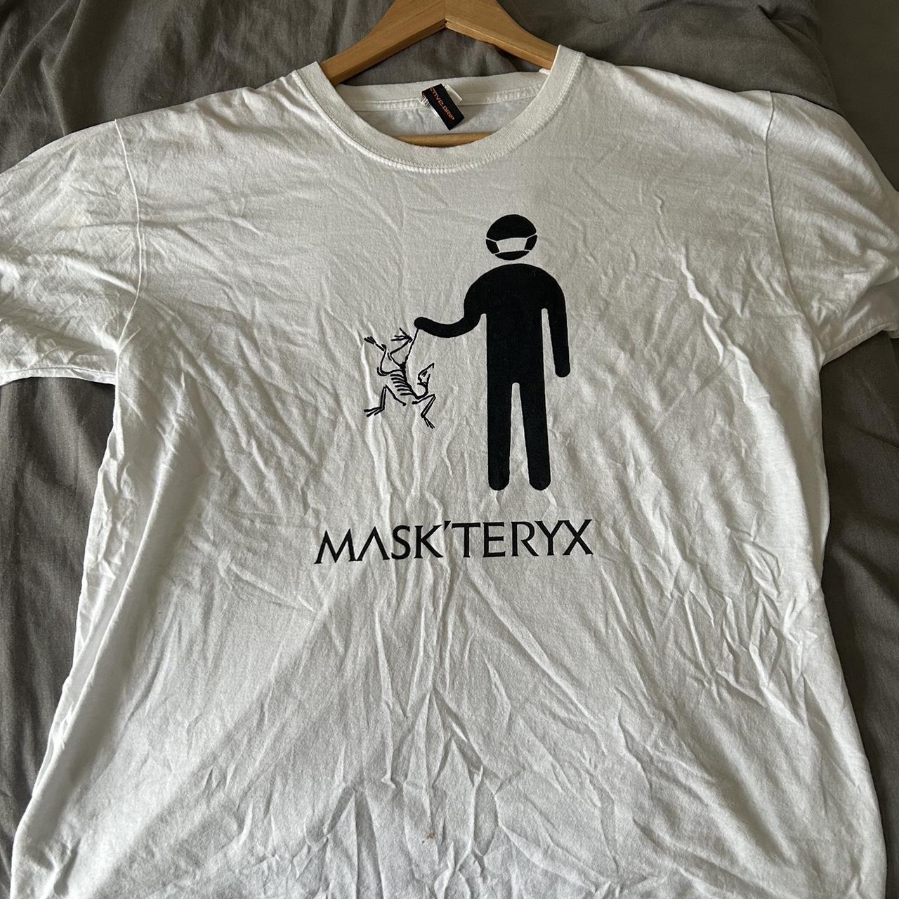 arc’teryx t shirt mask version White tshirt with... Depop
