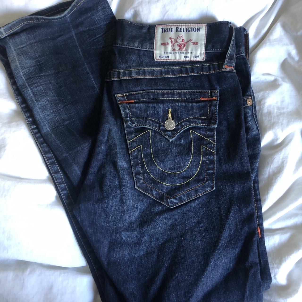 Rare Ricky True religion straight baggy jeans waist... - Depop