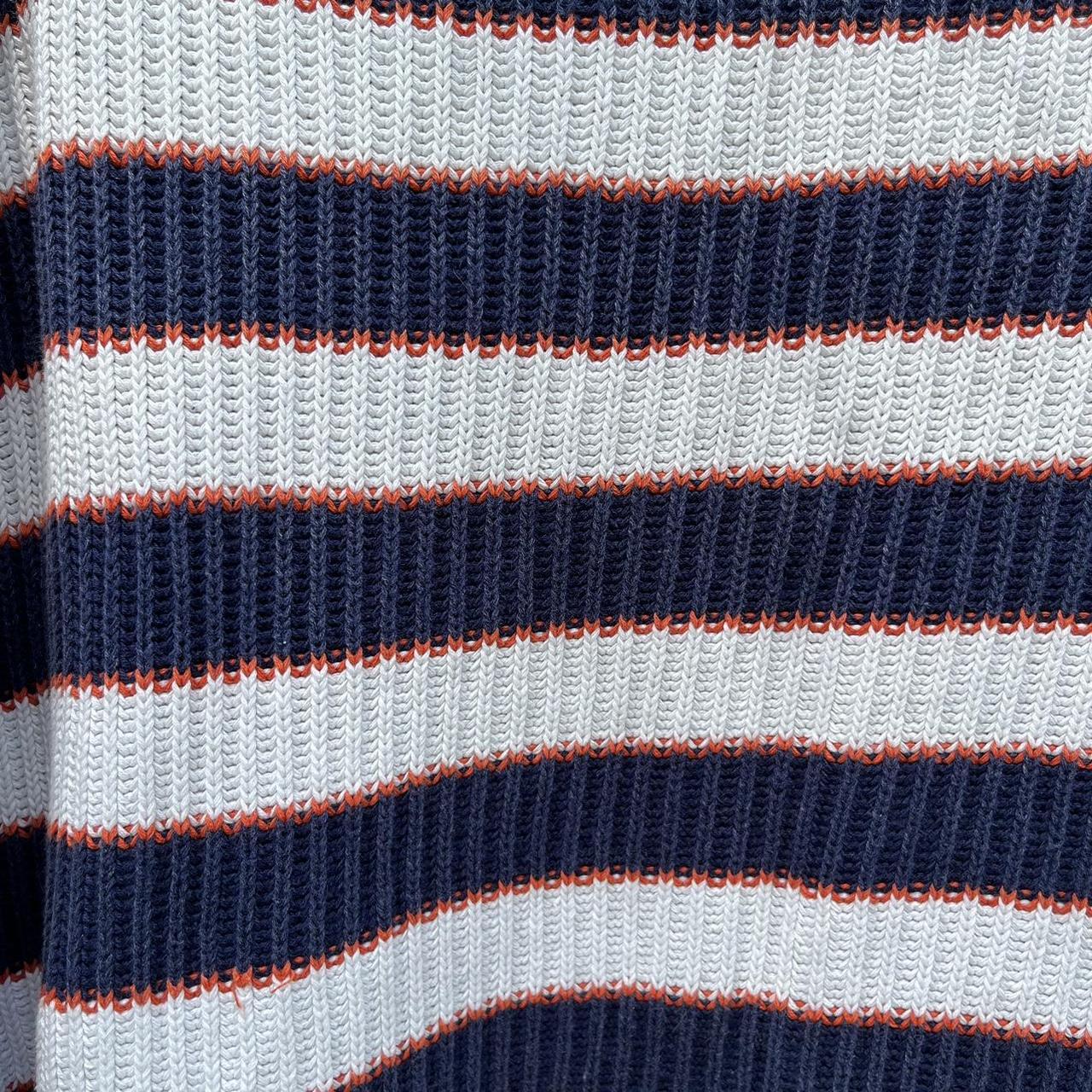 PAIGE Women's Navy and White Jumper | Depop