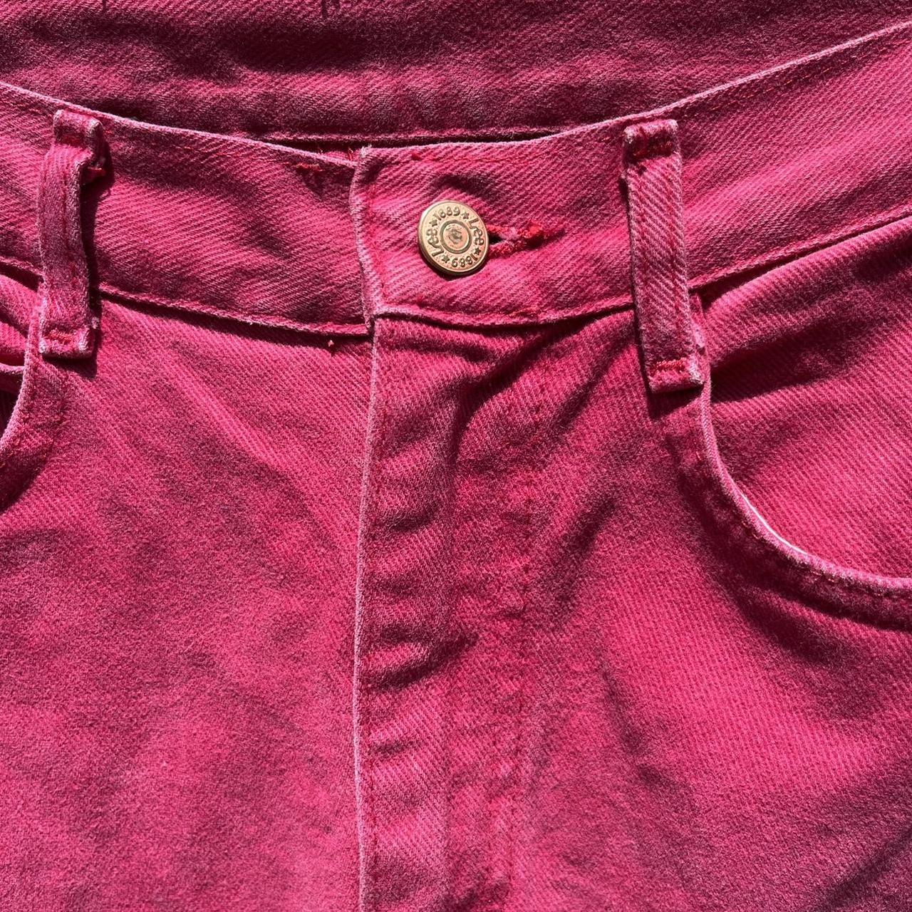 Vintage pink high waisted Lee jeans. The color is a... - Depop