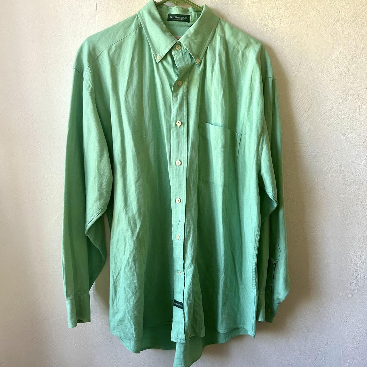 G.H. Bass Men's Green Shirt | Depop