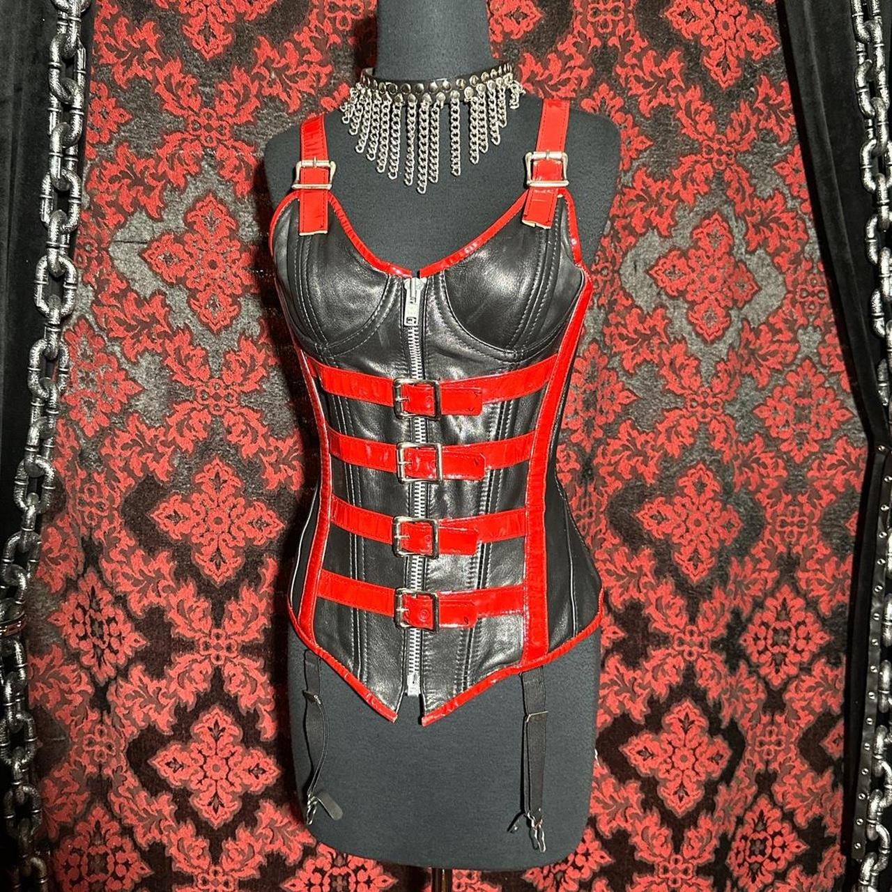 . ☠️💋Rare vintage~heavy duty~gothic fetish corset... - Depop