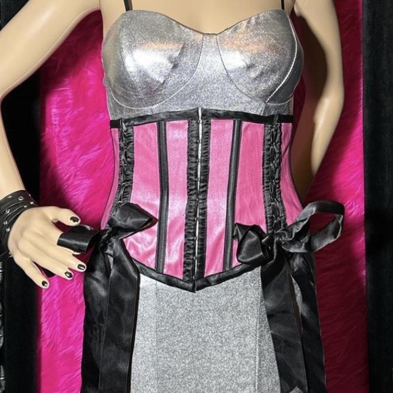 Hot Pink Bandage PLT corset Size 12 Worn once On - Depop