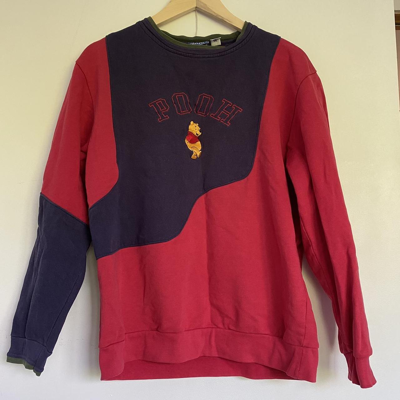 Vintage Winnie the Pooh Jumper / Sweatshirt Red and... - Depop