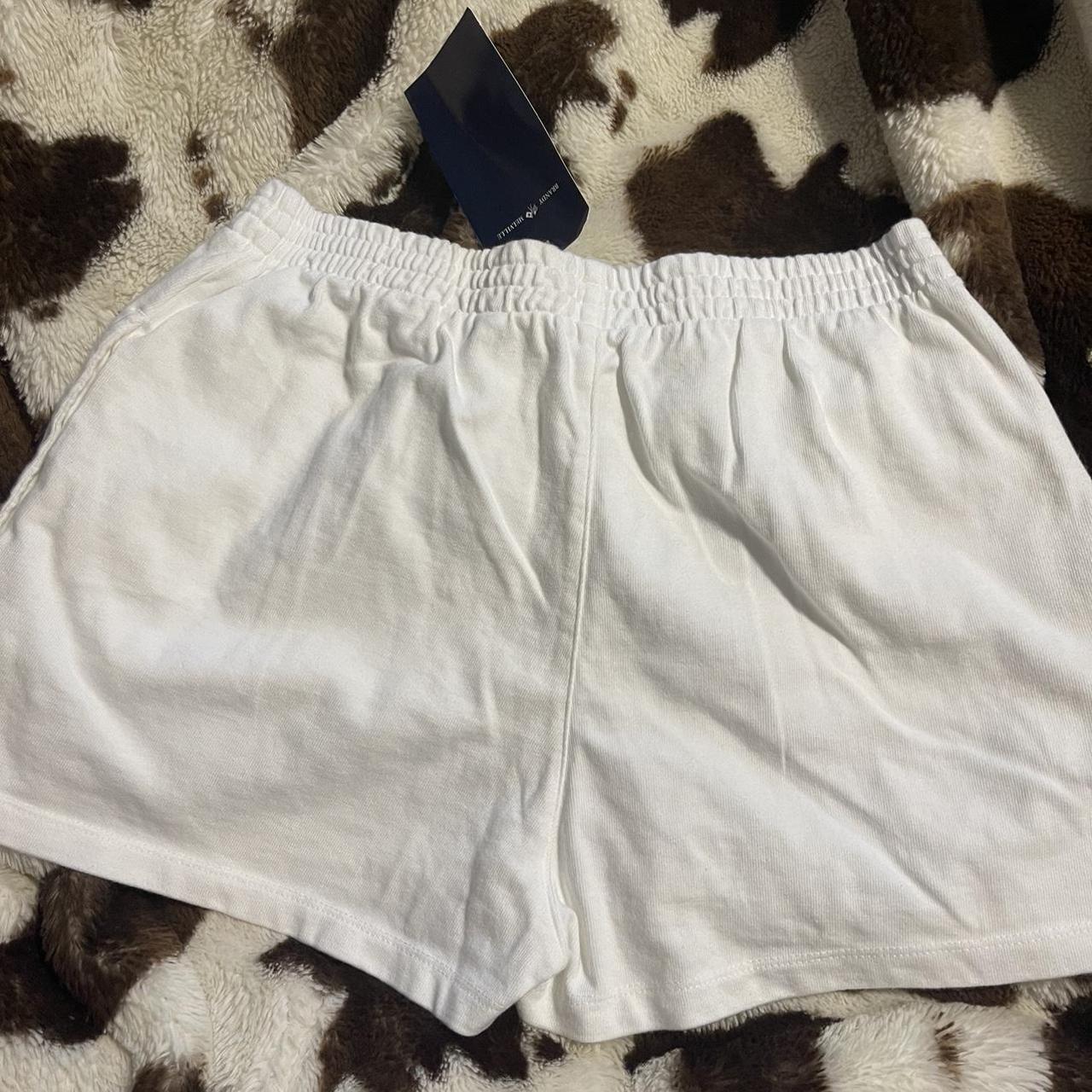 Brandy Melville Rosa Sweatshorts White One... Depop