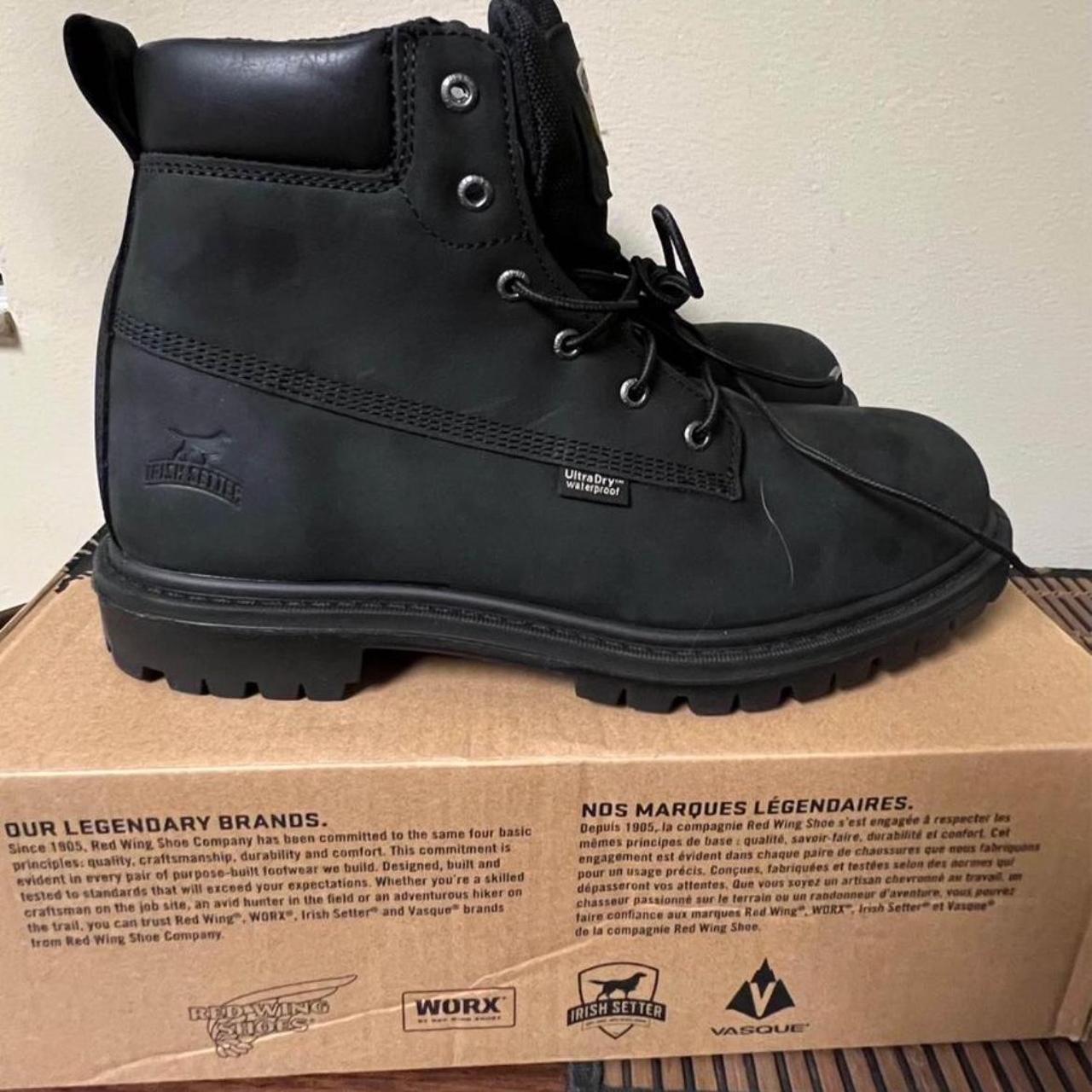 Irish Setter 6 Black Work Boots Size 11 Aluminum. Depop