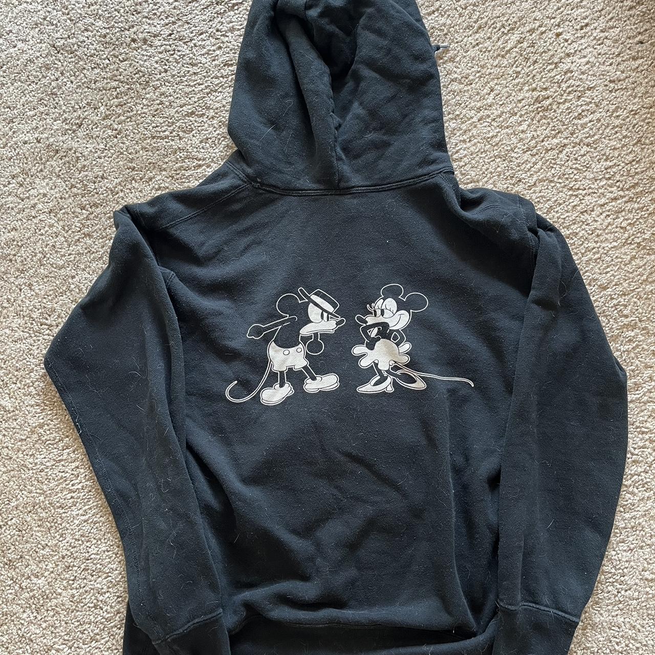 Disney black Mickey Mouse and Minnie Mouse hoodie. Depop