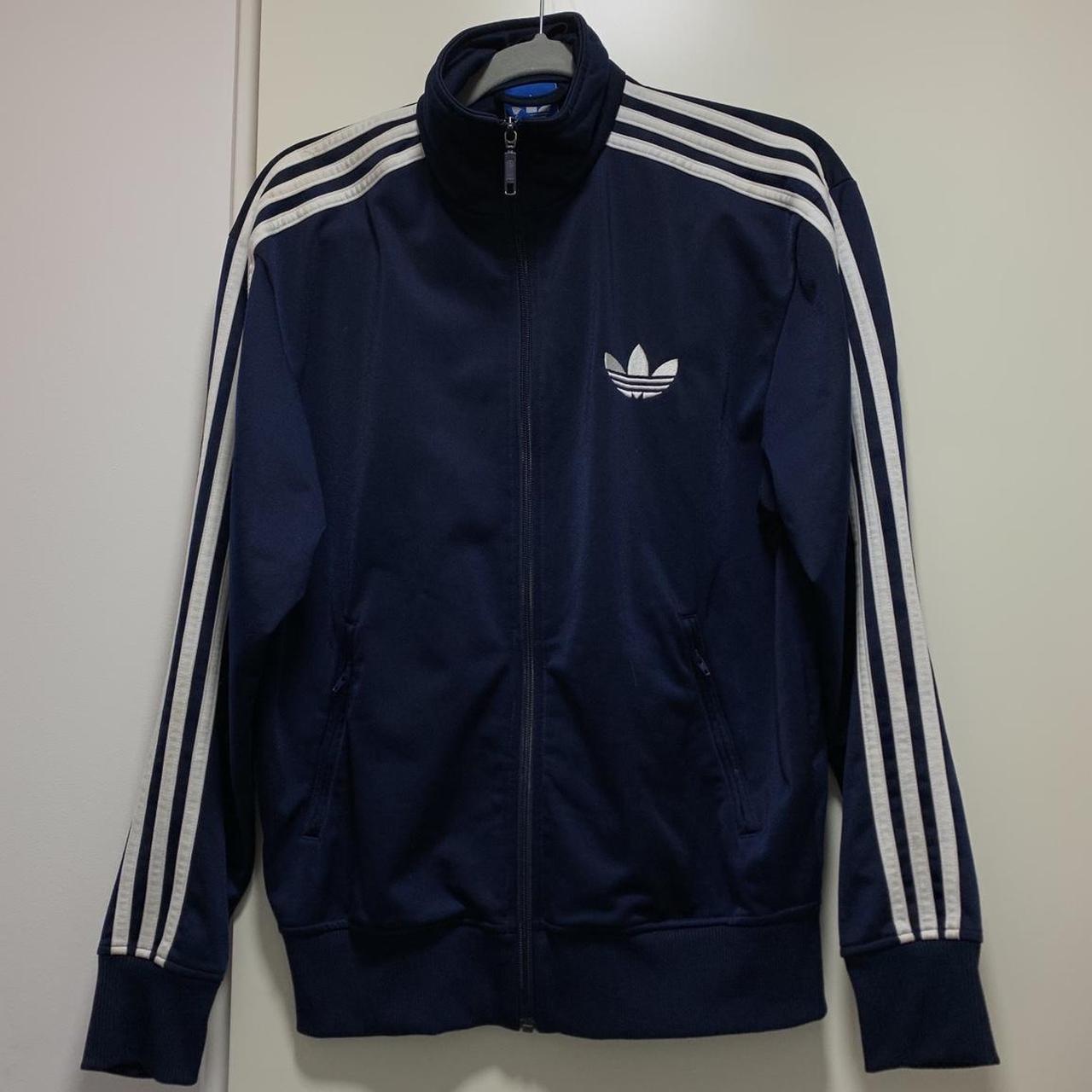 Adidas Men's Navy and White Jacket | Depop