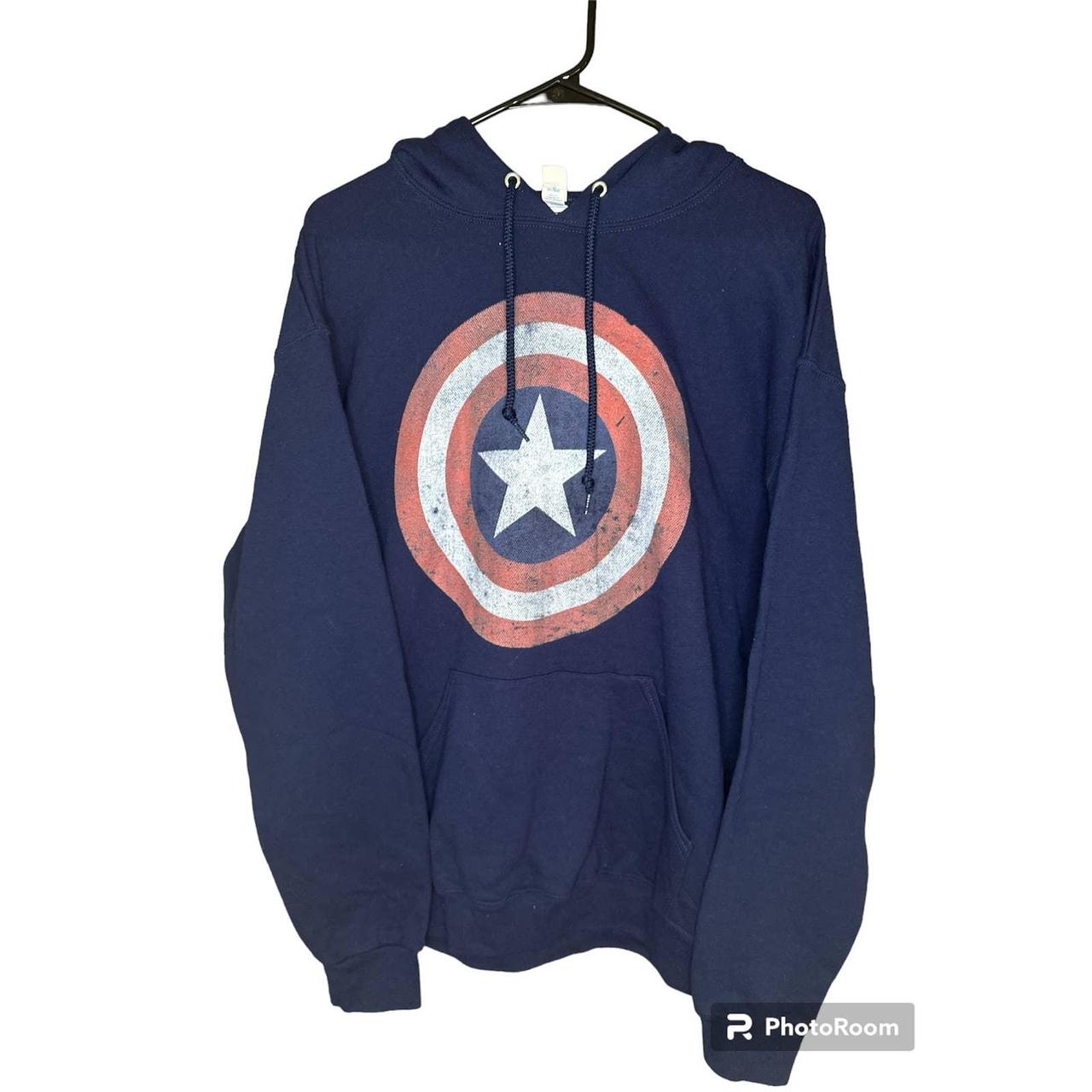 Captain america hooded sale t shirt