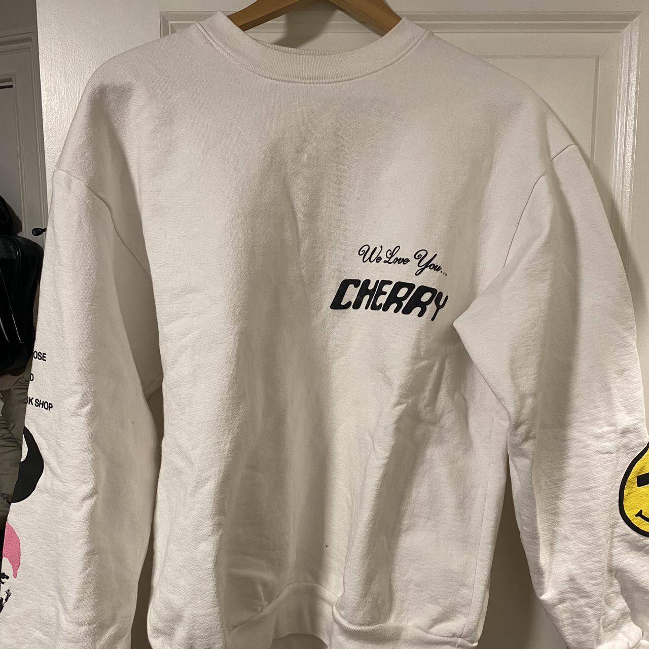 Cherry LA Men's White Sweatshirt | Depop