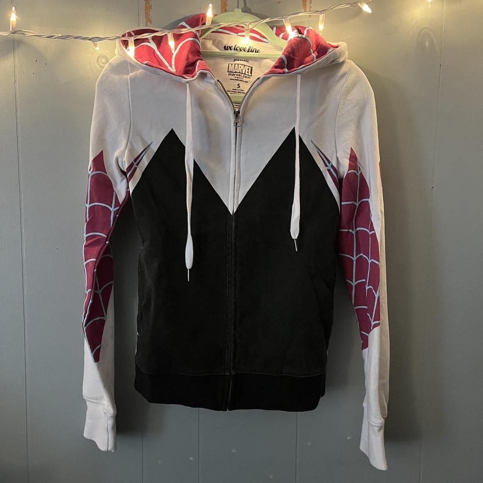 welovefine x marvel gwen stacy/spidergwen zip up... - Depop