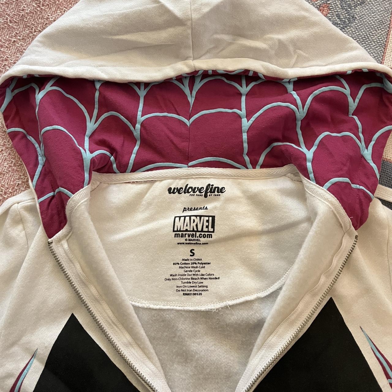 welovefine x marvel gwen stacy/spidergwen zip up... - Depop