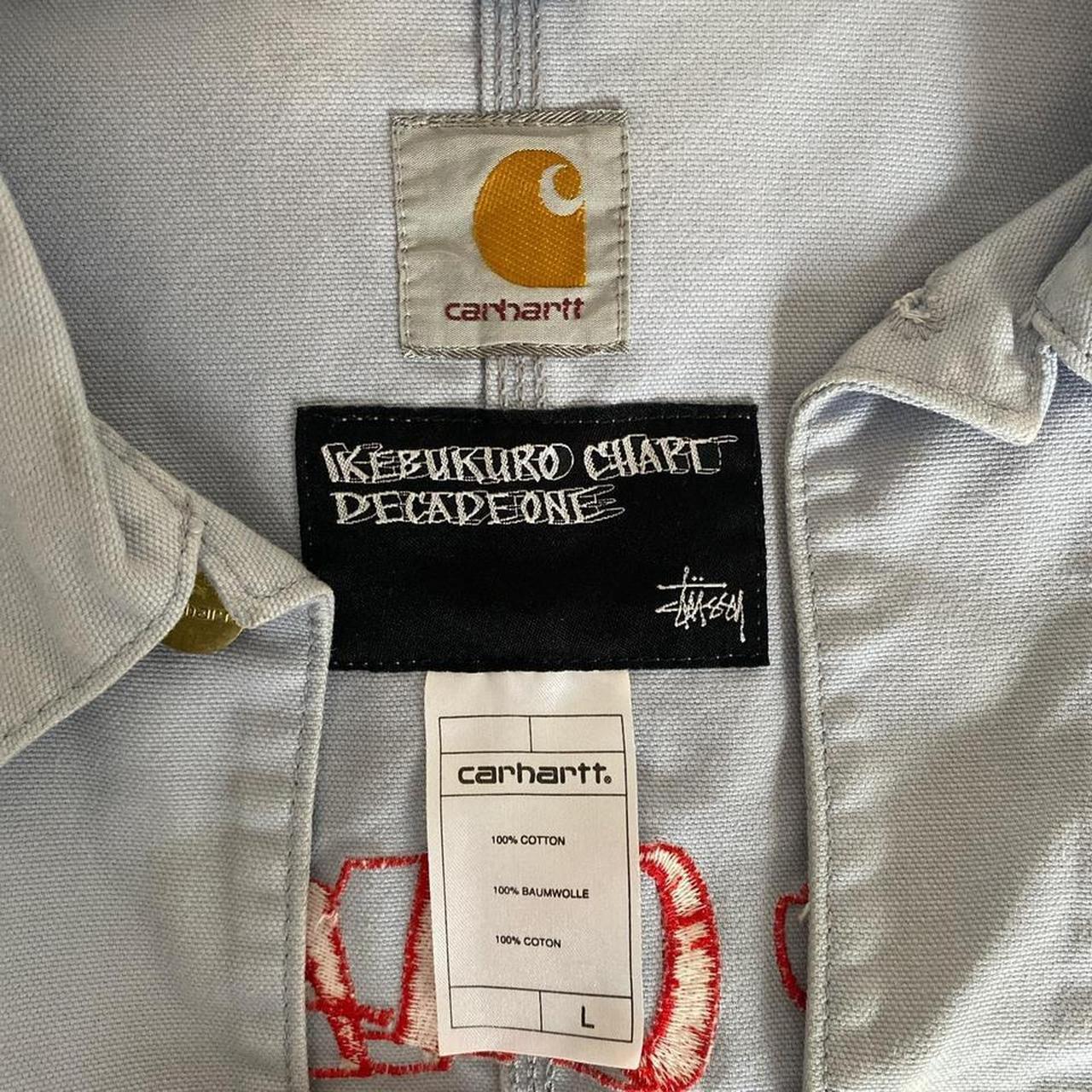 Carhartt X Stüssy Chore jacket celebrating 10 Year | Depop