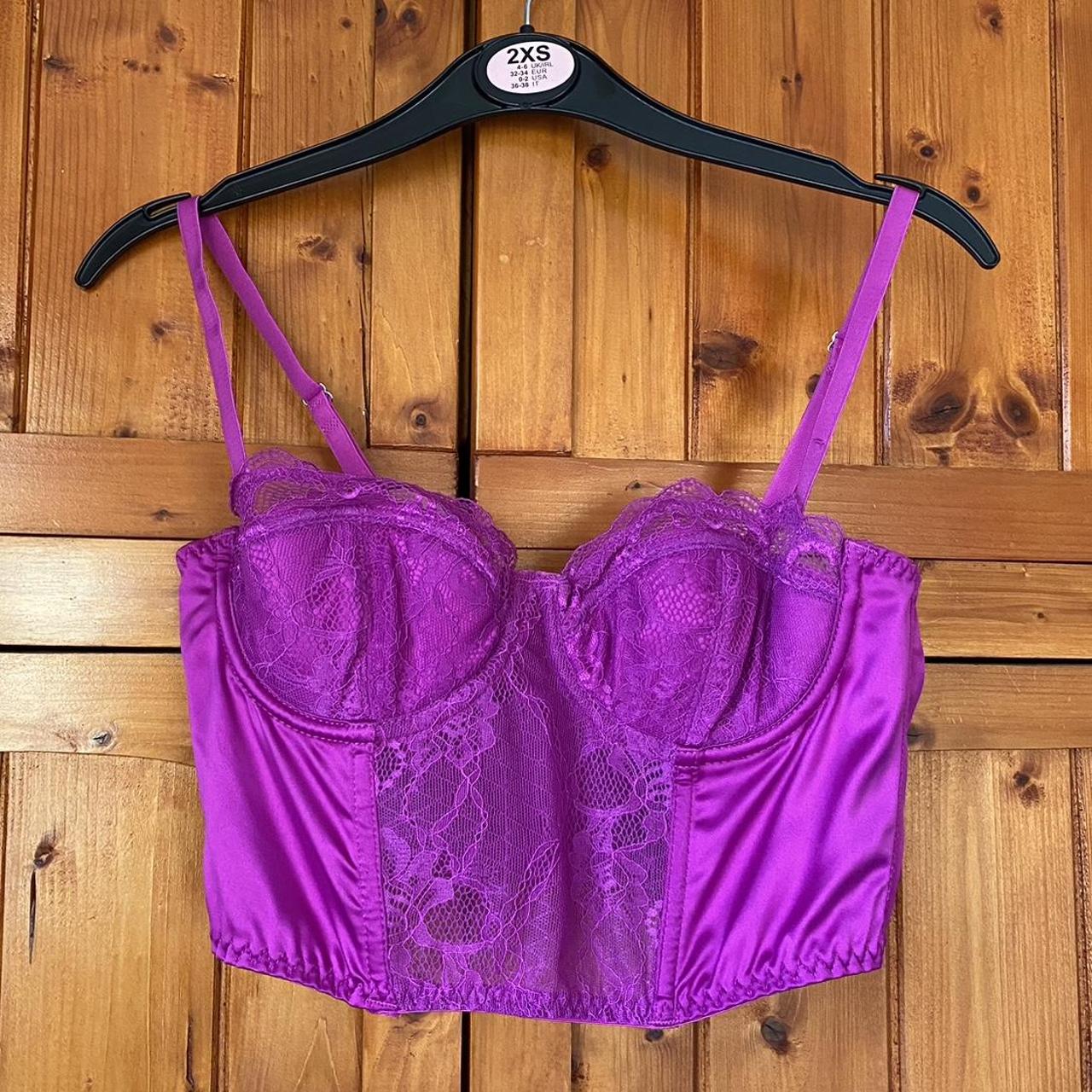 Primark Corset In Purple Size 32B Has Been Worn Depop