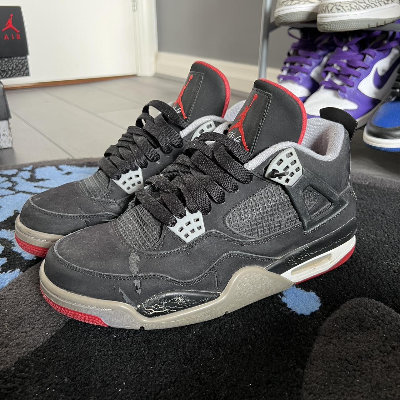 NIKE AIR JORDAN 4 RETRO BRED SIZE UK 8 THEY ARE... - Depop