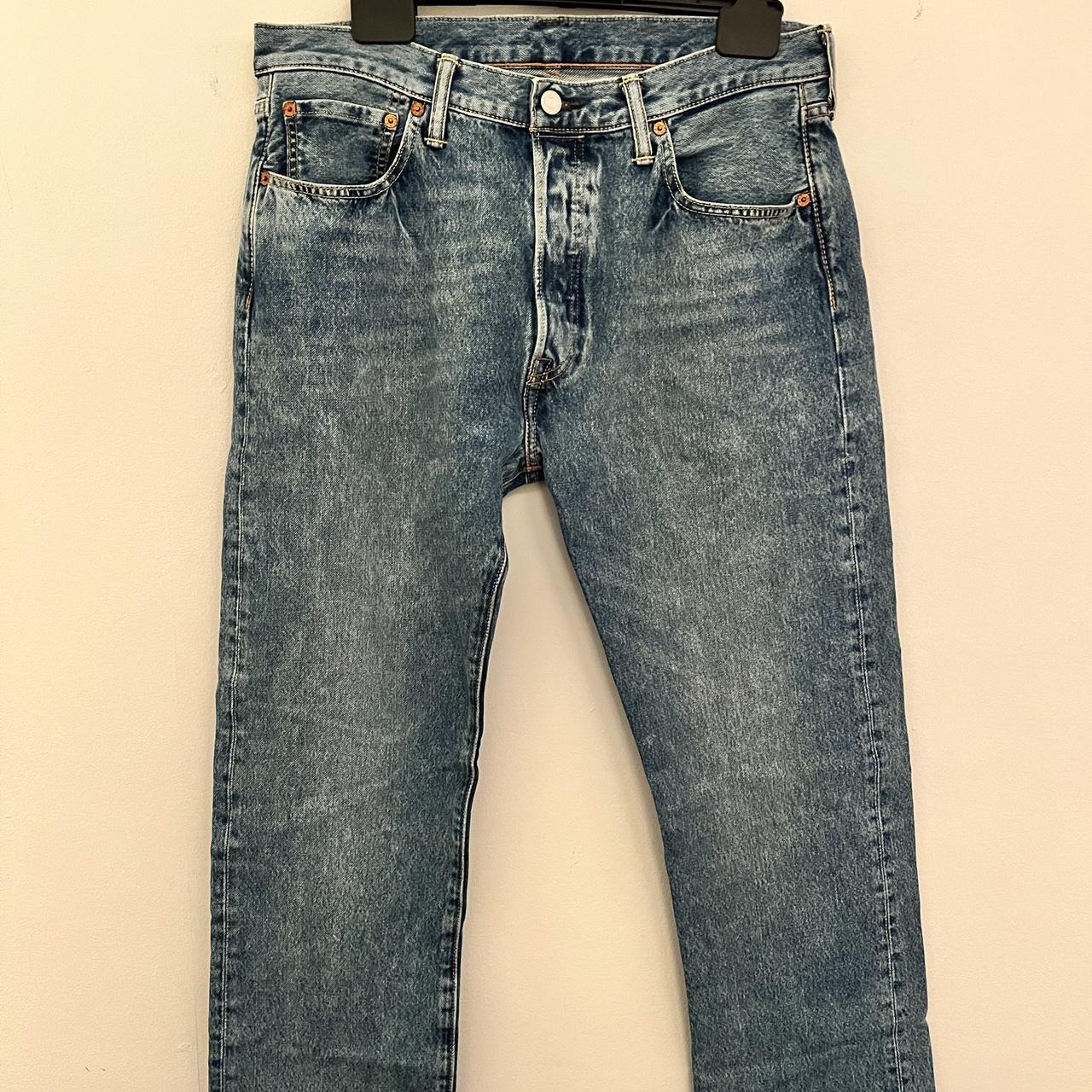 Classic Stone-washed 501 Levi’s Jeans Blue/Light... - Depop