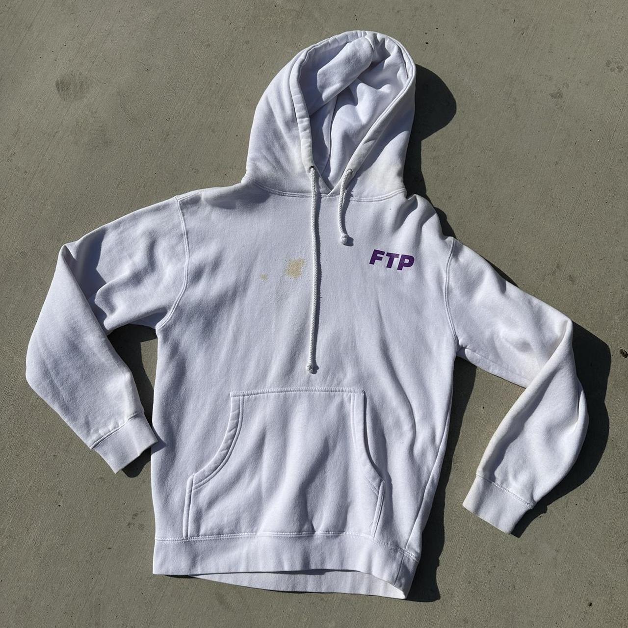 White ftp online hoodie