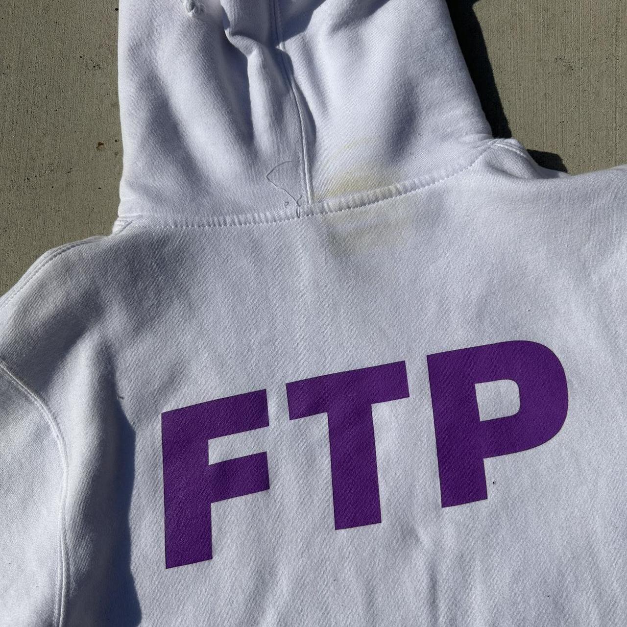 ftp white and purple logo hoodie size small yellow | Depop ftp white and purple logo hoodie size small yellow | Depop