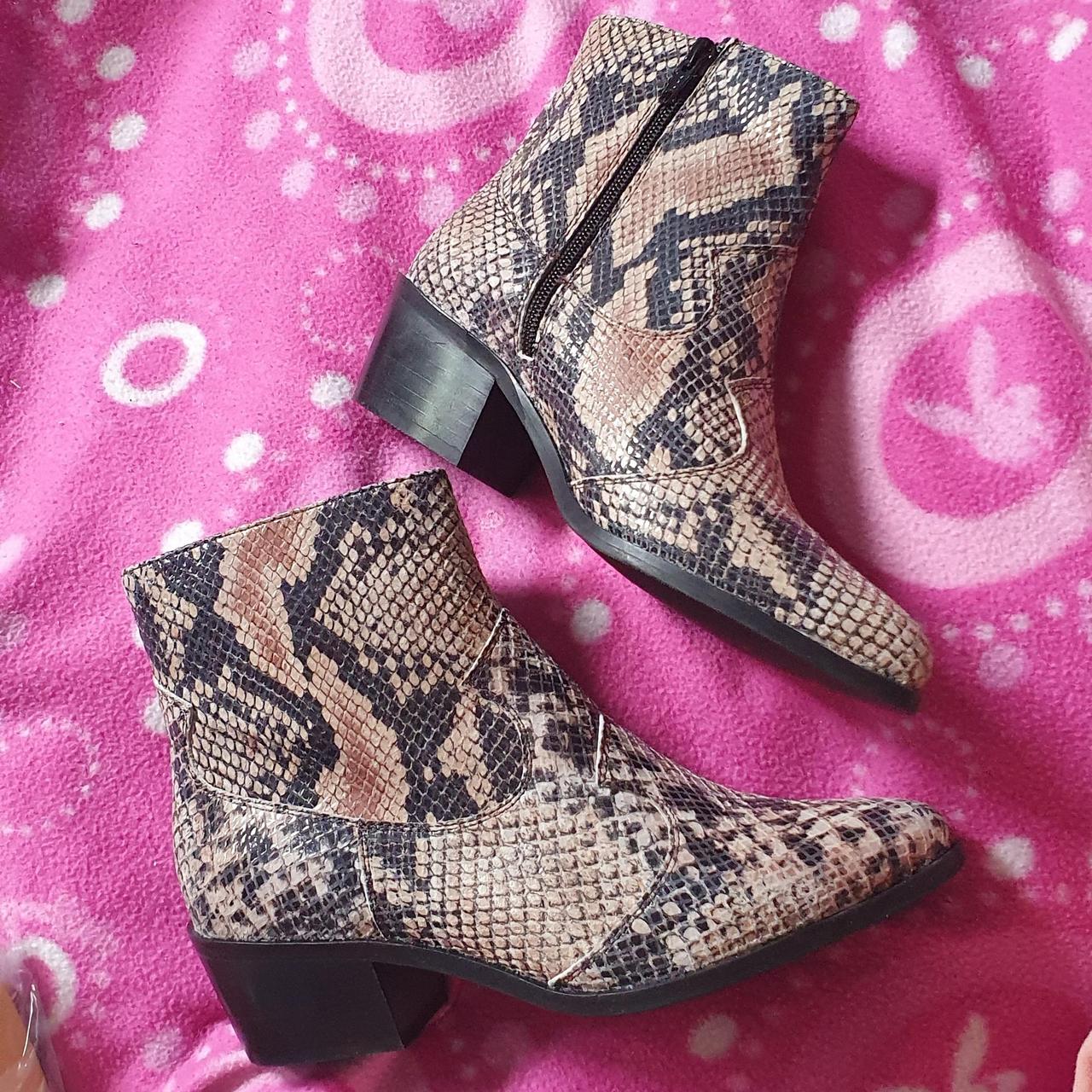 snakeskin ankle boots uk