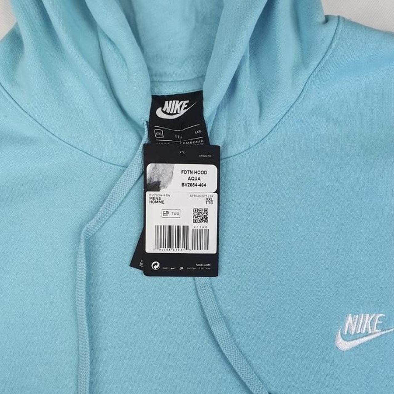 Nike Mini Swoosh Oversized Pullover Hoodie In Copa Blue, Aqua Blue Nike  Hoodie