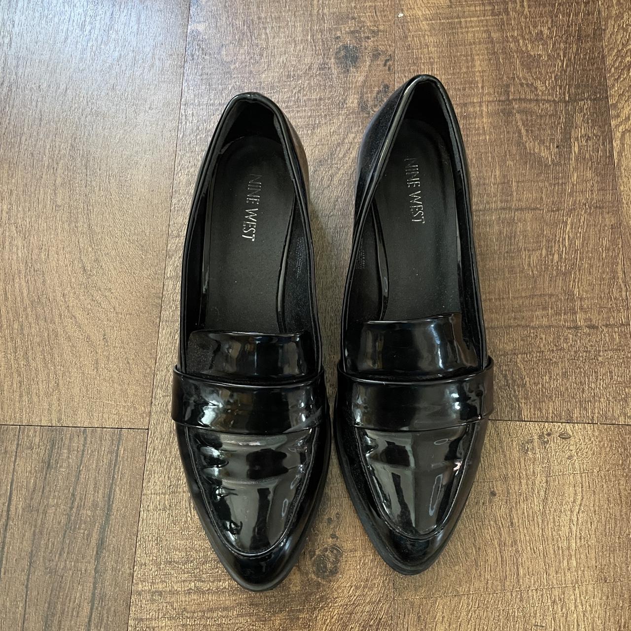 Nine west black patent hot sale shoes